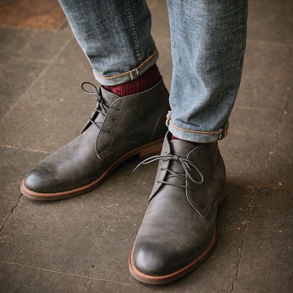 grey chukka boots