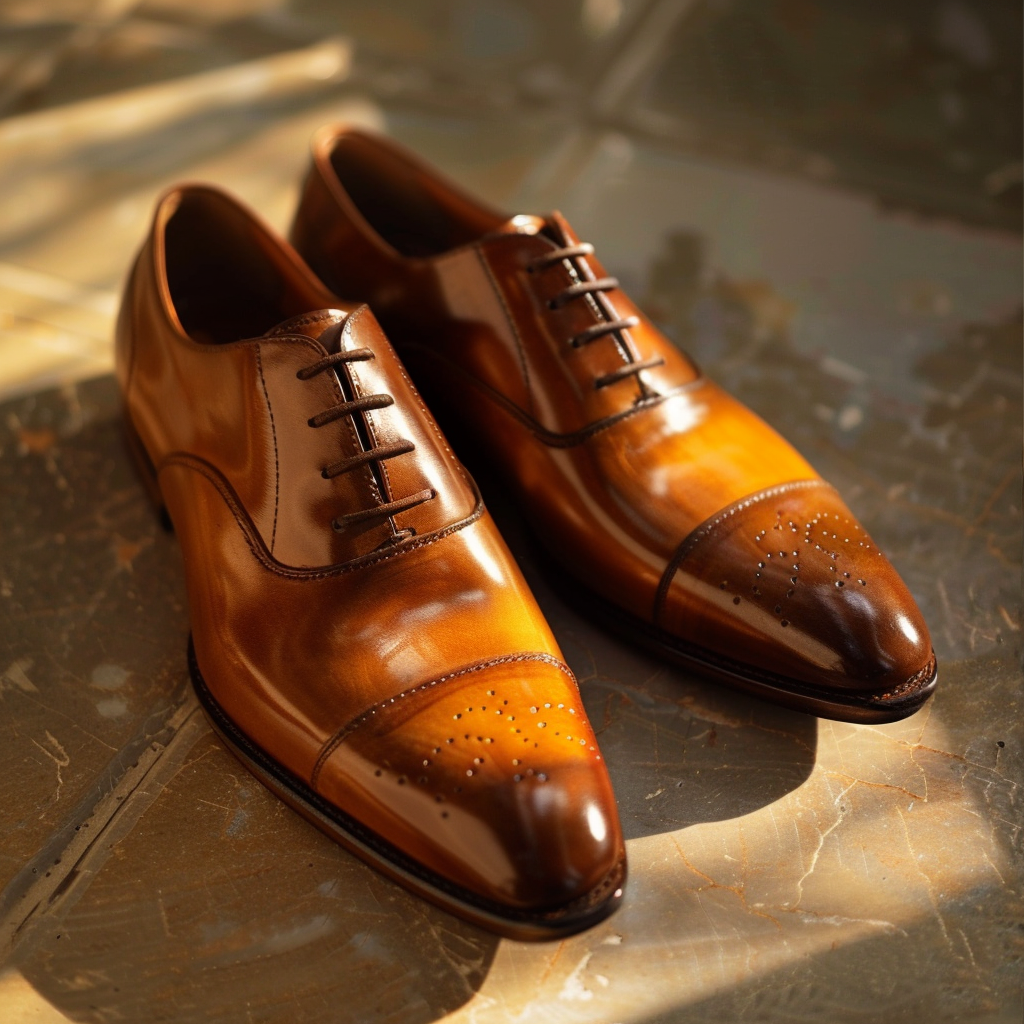 Leather Brogue Oxford Shoes