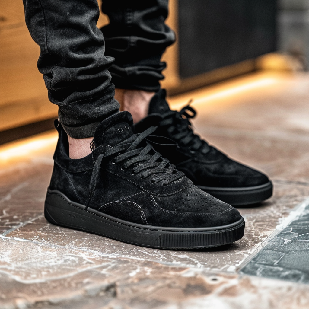 Black suede sneakers shop