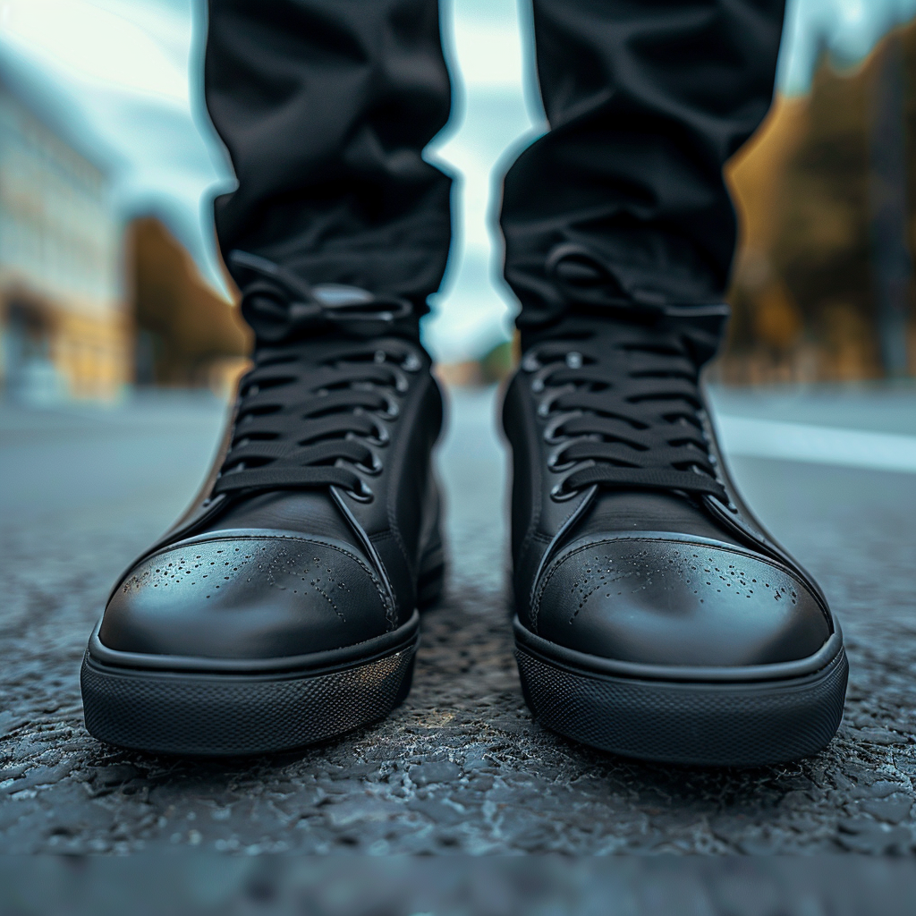 LP SNEAKERS IN SLATE GREY CALFSKIN WHITE SOLE