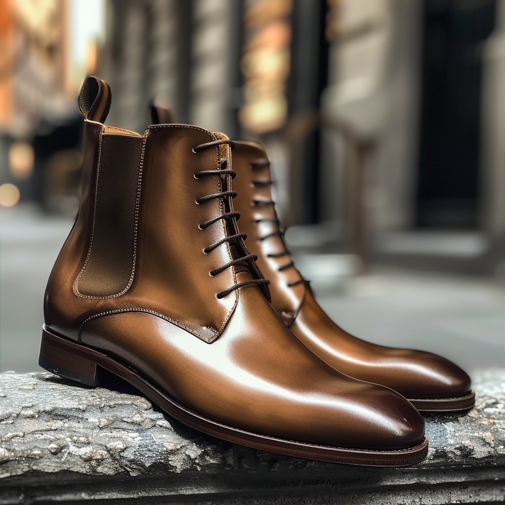 Light brown leather chelsea boots clearance