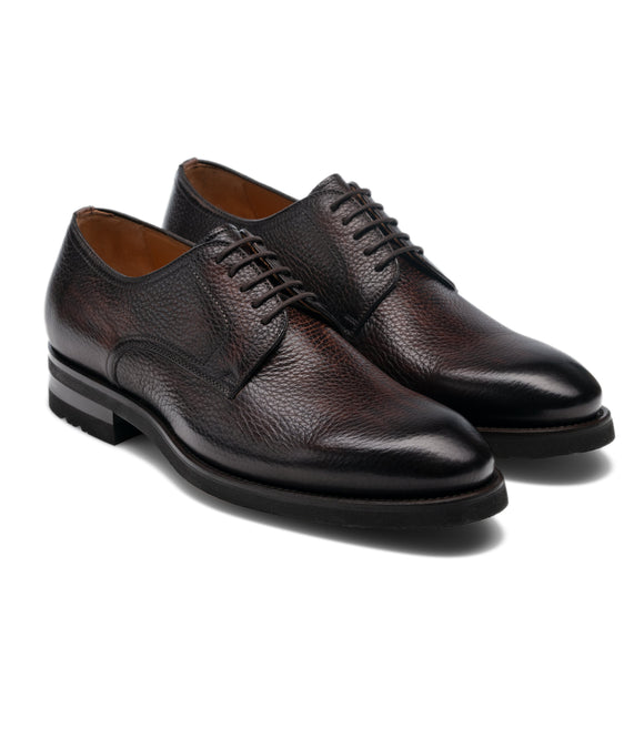 Brown Leather Baltimore Chunky Derby Shoes