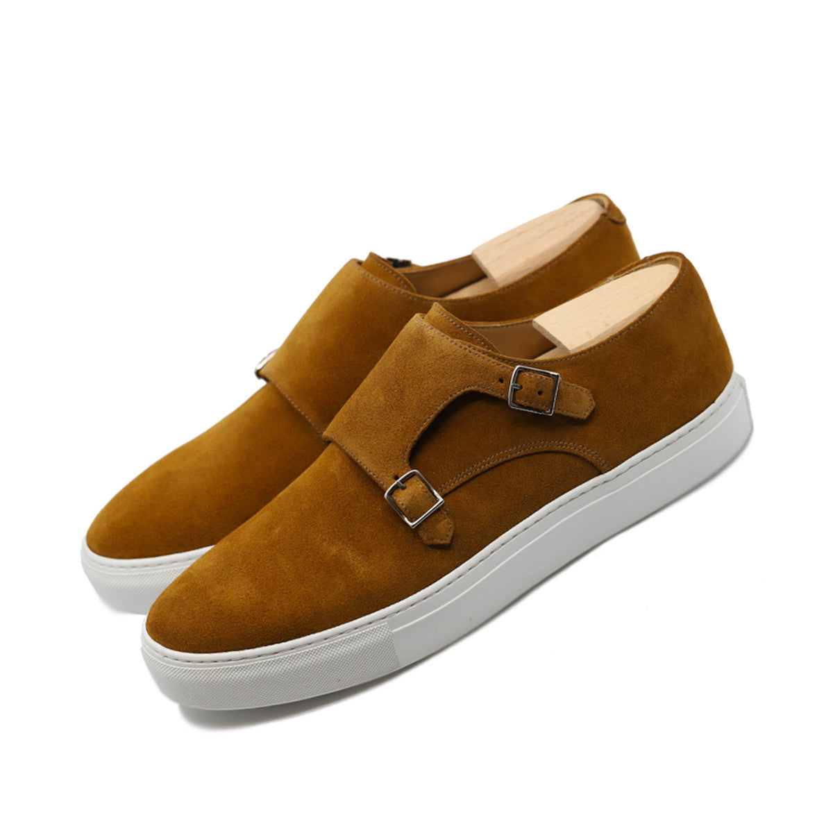 Tan Suede Ferrol Monk Strap Sneakers - Main Image