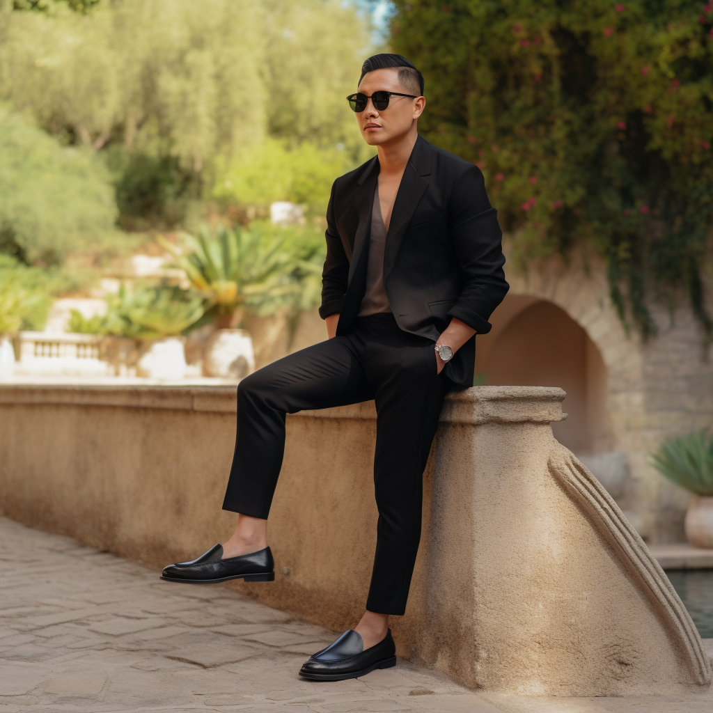 LOUIS VUITTON Men's Dress Shoes Size 7 Black Suit Leather