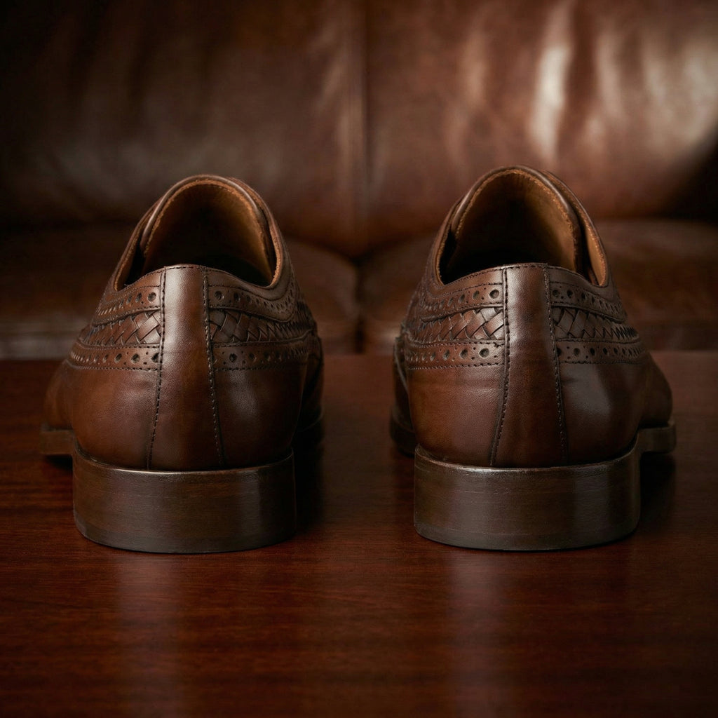 Brown Leather Norwood Brogue Derby Shoes