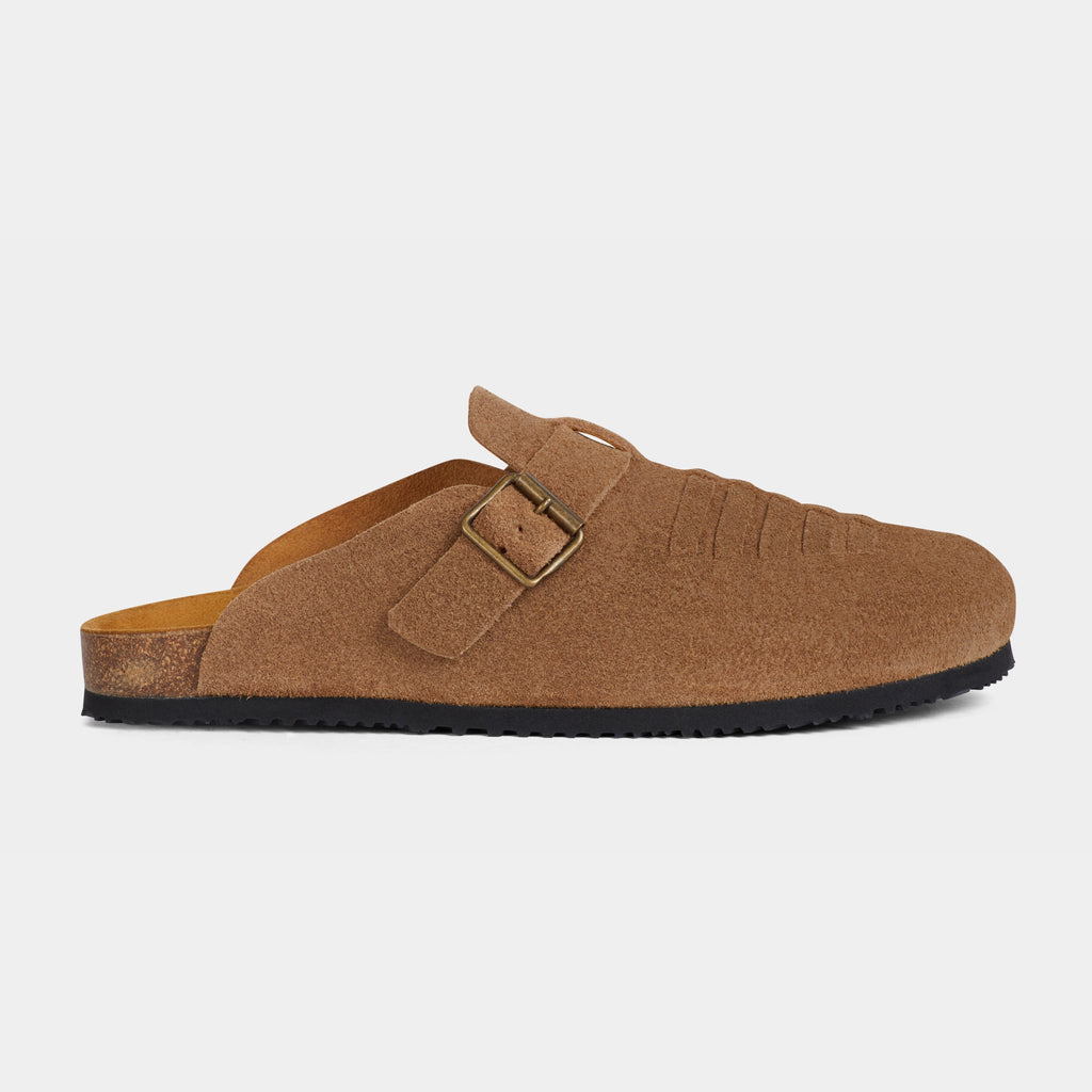 Brown Leather Slide Comfort Mule Clogs Loafers - Summer 2024 Collection