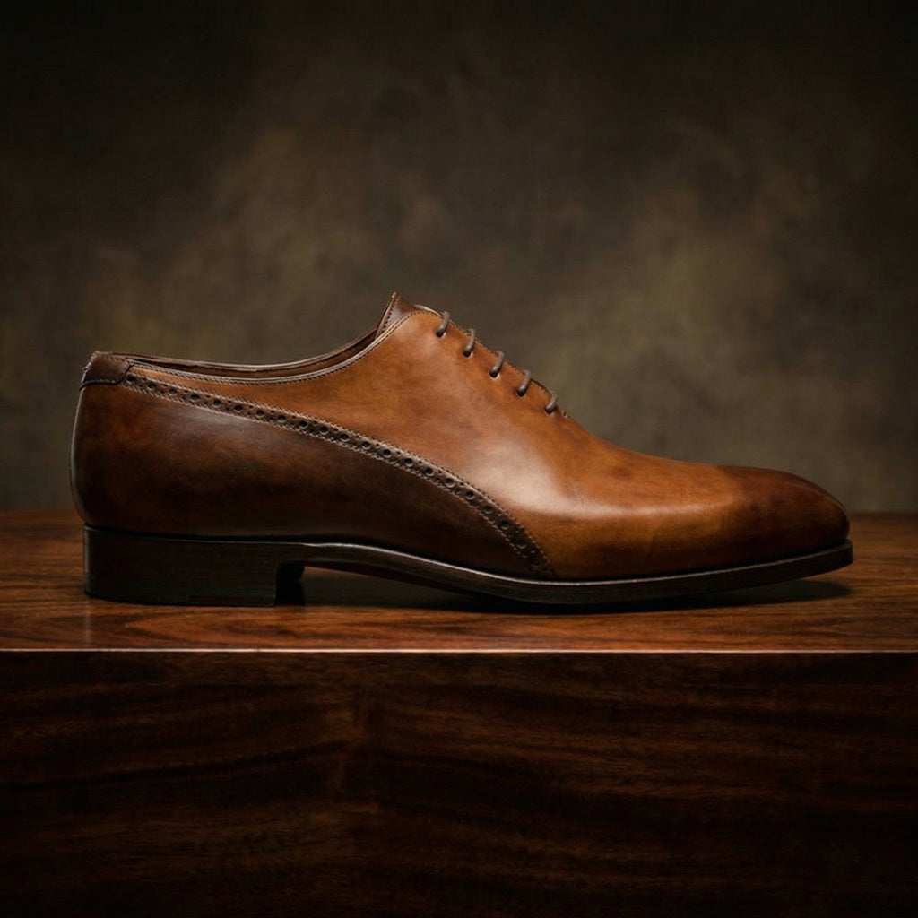 Tan & Brown Leather Darien Brogue Oxfords
