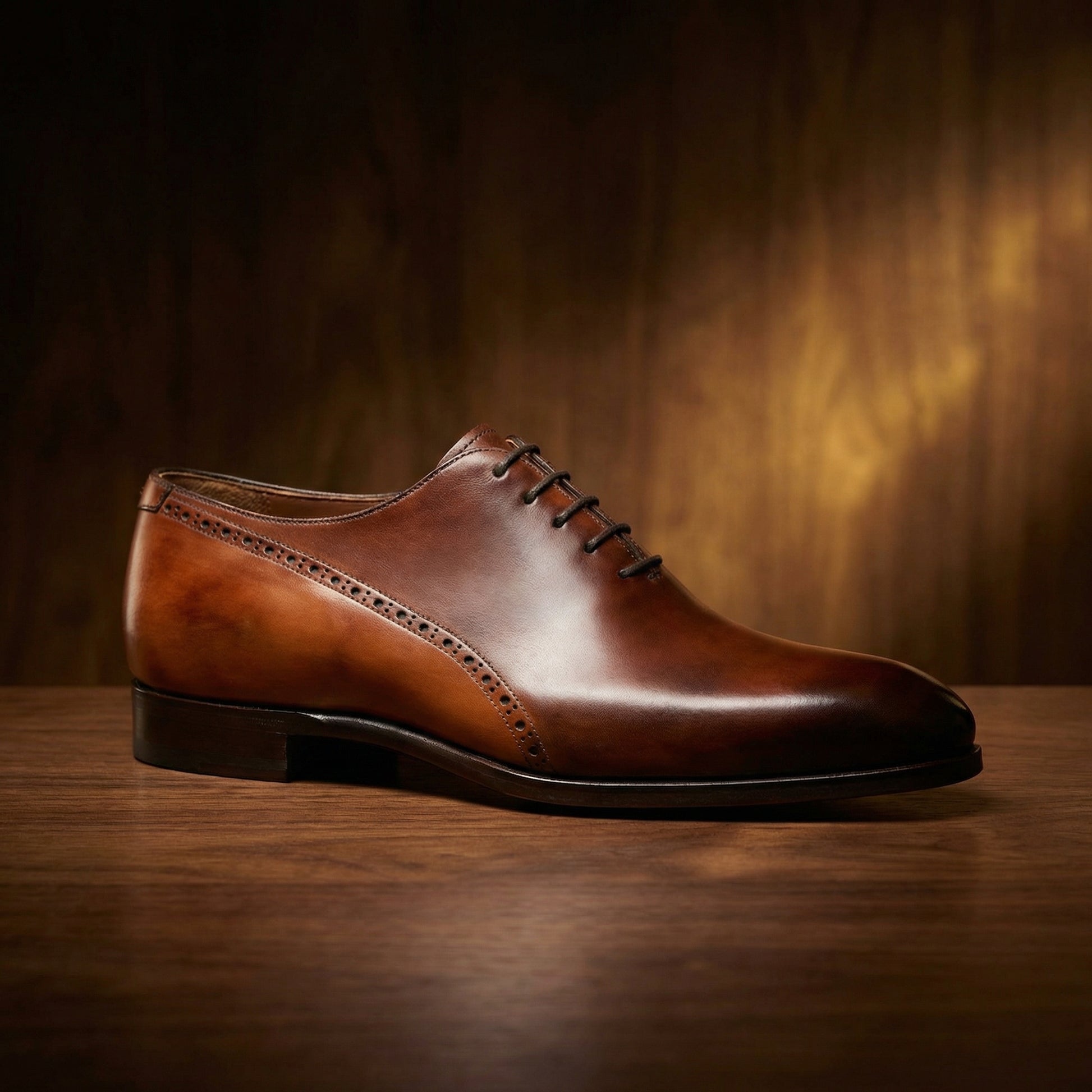 Brown & Tan Leather Darien Brogue Oxfords
