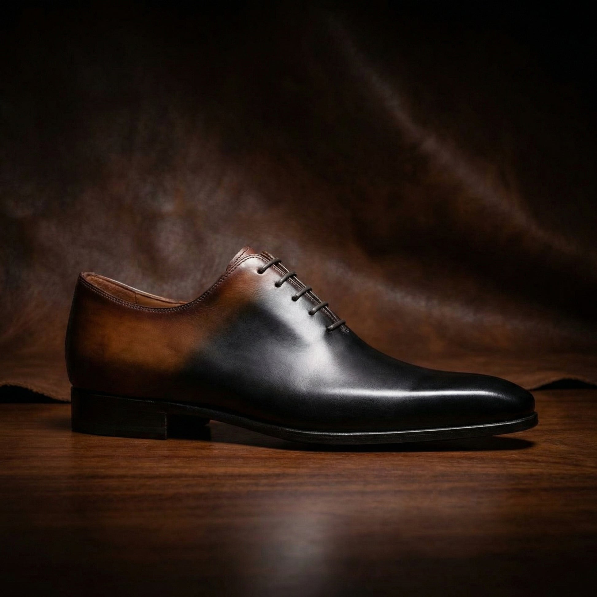 Height Increasing Black & Brown Leather Tasmania Oxfords