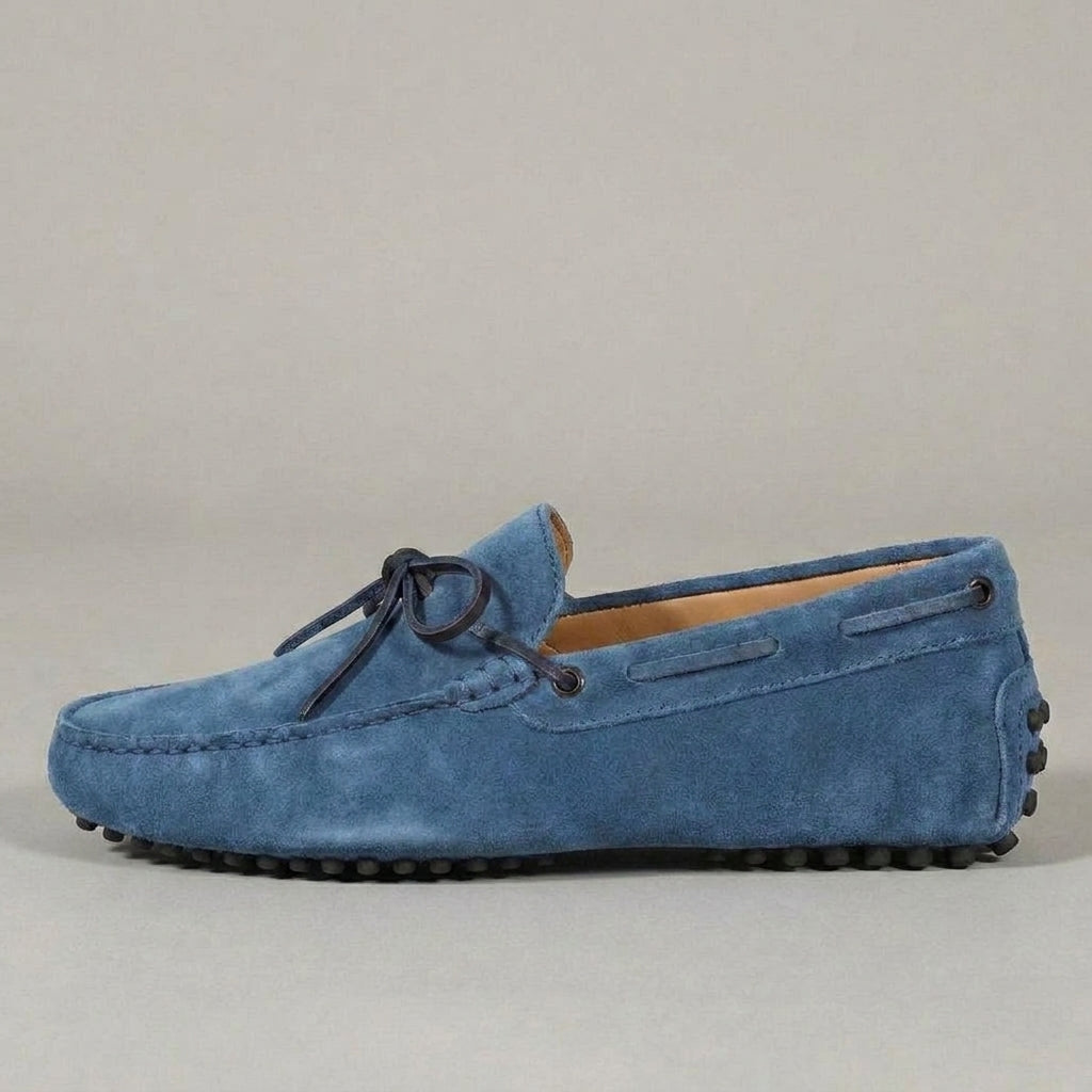Blue Suede Ophelia Driving Loafers - AW24