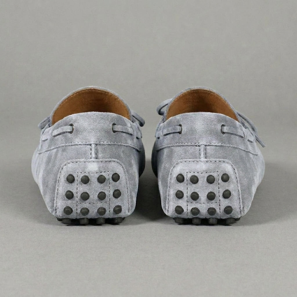 Grey Suede Ophelia Driving Loafers - AW24