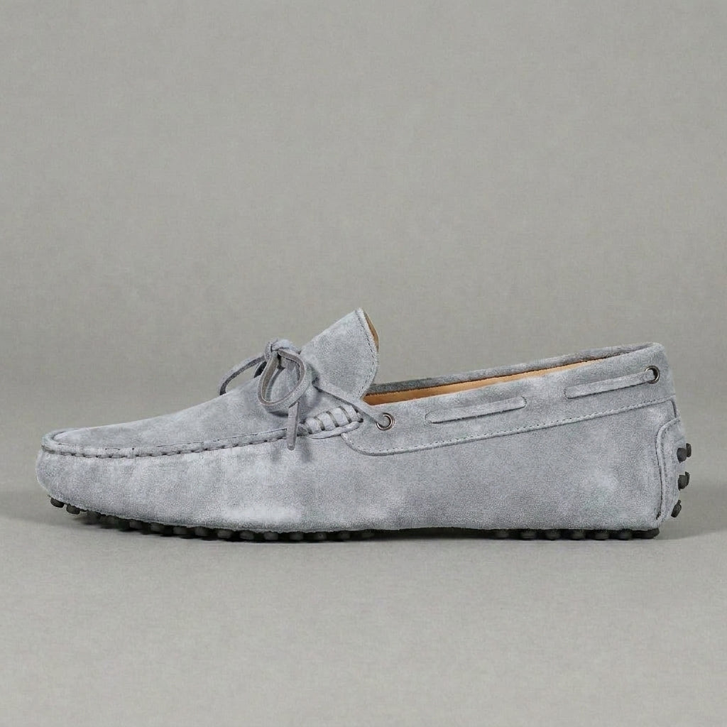 Grey Suede Ophelia Driving Loafers - AW24