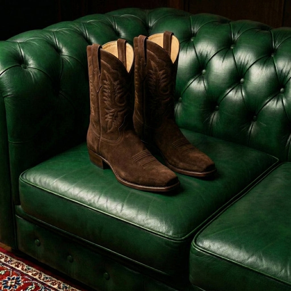 Brown Suede Lucente Cowboy Boot