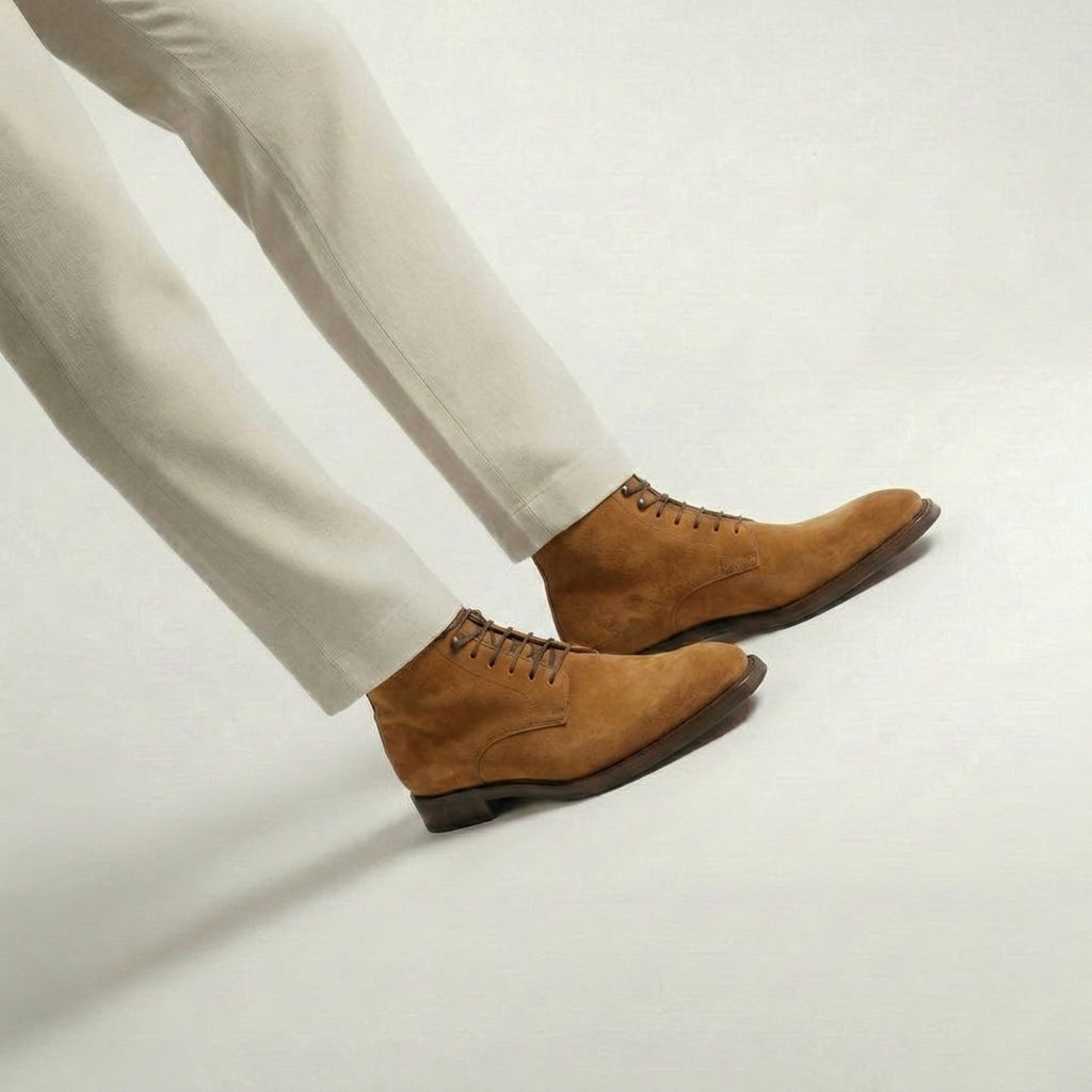 Tan Suede Lucente Derby Boot
