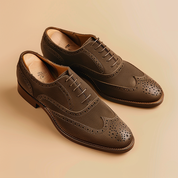 Brown Leather Holden Brogue Oxfords - Formal Shoes