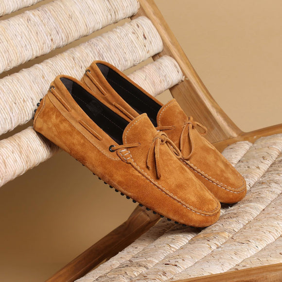 Tan Suede Ophelia Driving Loafers 