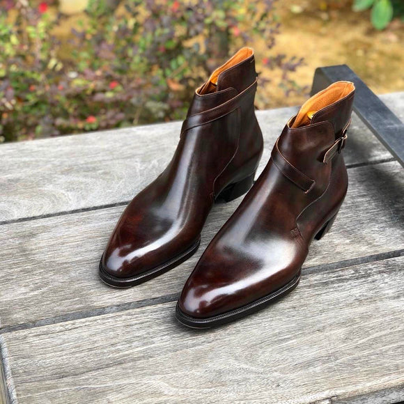 Brown Leather Alvor Slip On Jodhpur Boots