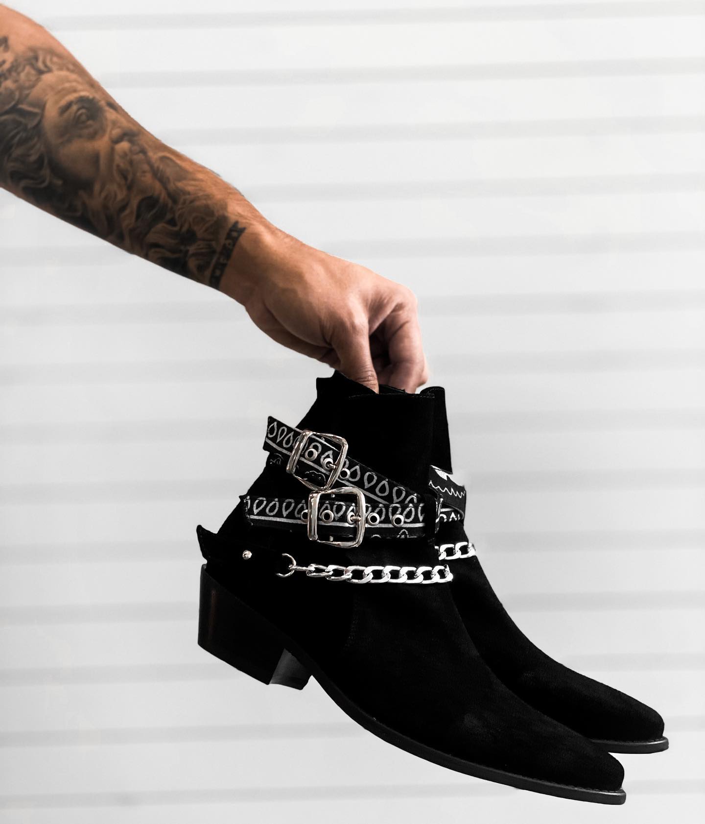 Height Increasing Black Suede Italian Leather  Marwari Marchers Jodhpur Boots