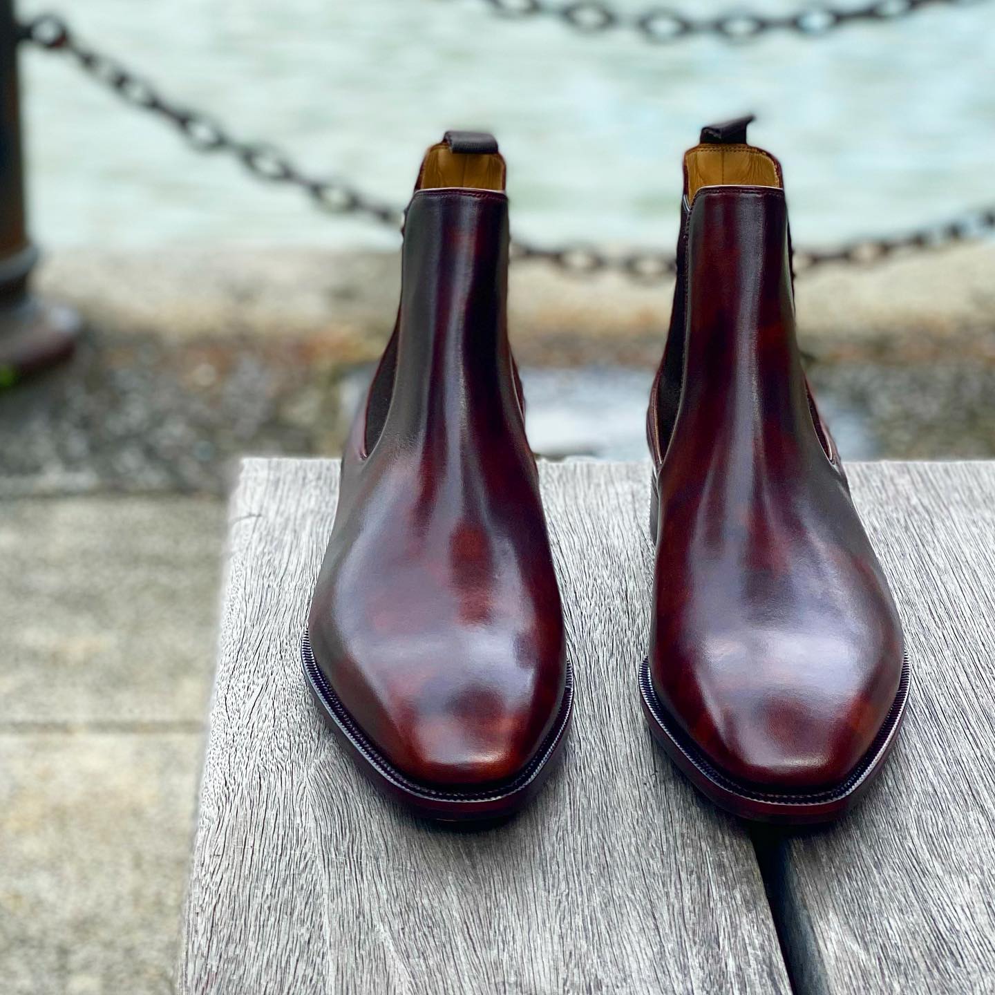 Brown Leather Urbino Slip On Chelsea Boots