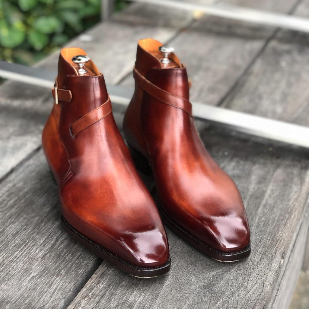 Tan Leather Alvor Slip On Jodhpur Boots
