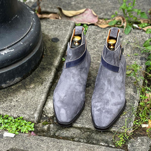 Grey Suede Albon Slip On Jodhpur Boots 
