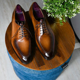 Tan Leather Oviedo Lace Up Derby Shoes