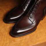 Brown Leather Ravello Lace Up Derby Boots 