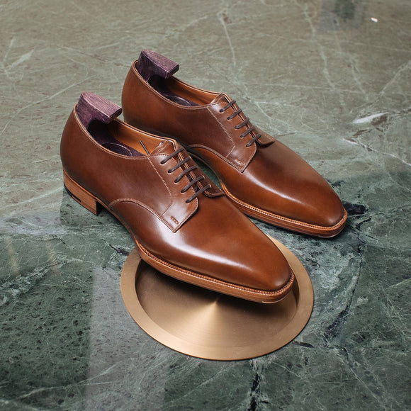 Tan Leather Alicante Lace Up Derby Shoes 