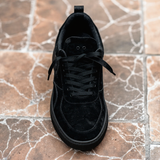 Black Suede Sport Coal Cusion Sneaker  - Summer 2024 Collection