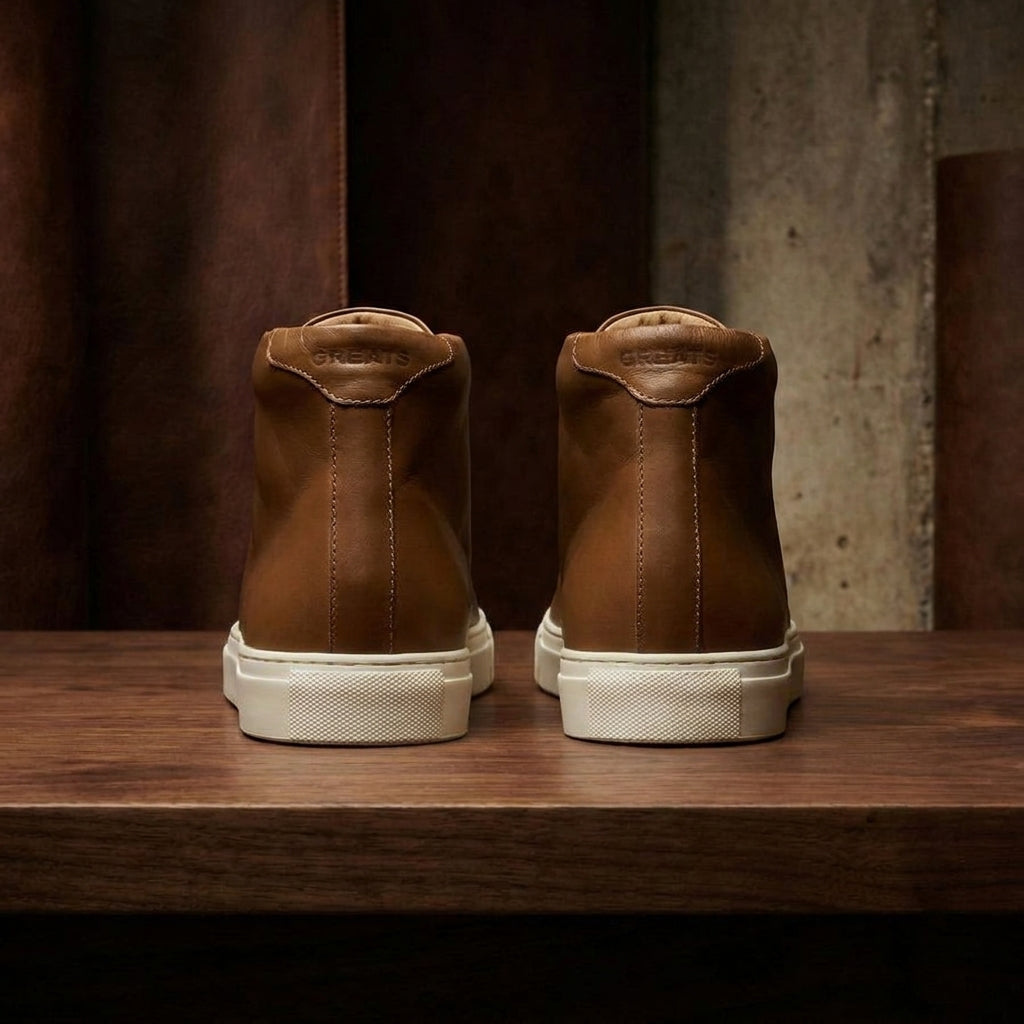Height Increasing Tan Leather Coleman Sneaker Boots