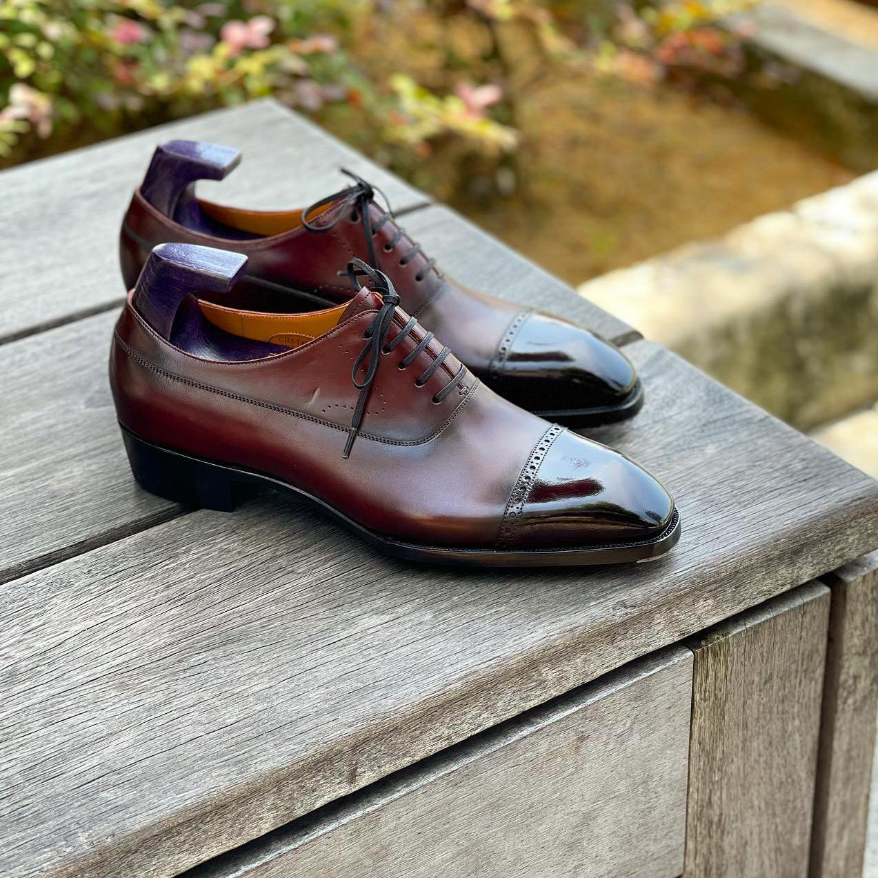 Brown Leather Estoril Brogue Toe Cap Oxford Shoes 