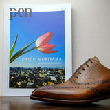 Height Increasing Tan Leather Cedara Brogue Wingtip Oxfords - Formal Shoes
