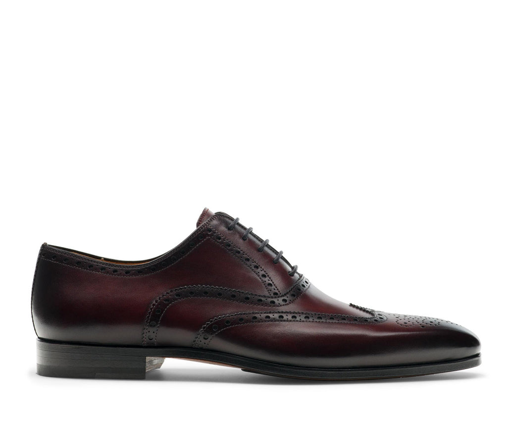 Brown Leather Corvin Brogue Wingtip Oxfords