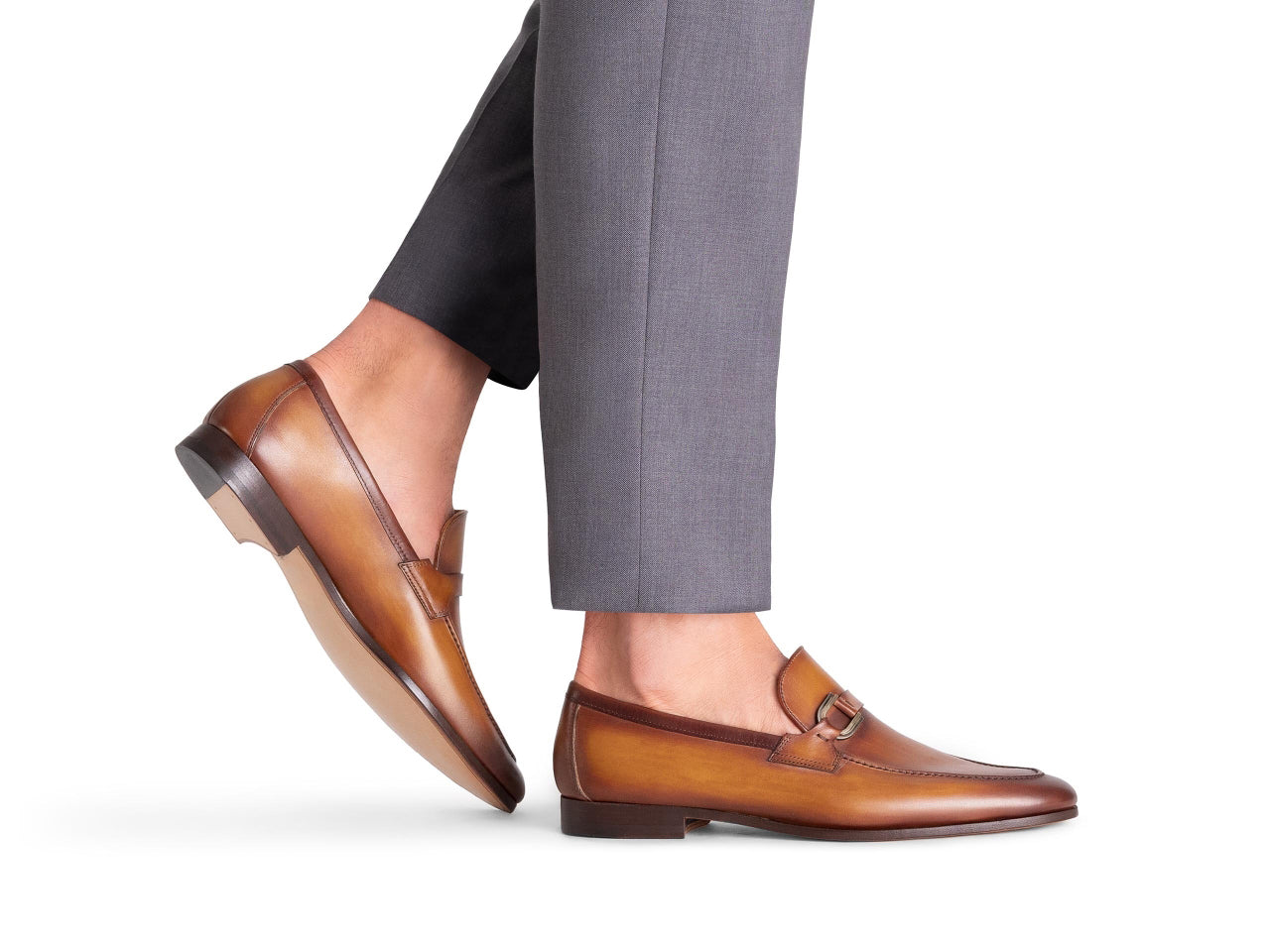 Tan Leather Eudora Buckle Loafers