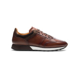 Brown Suede and Leather Nausori Lace Up Running Sneaker Shoes