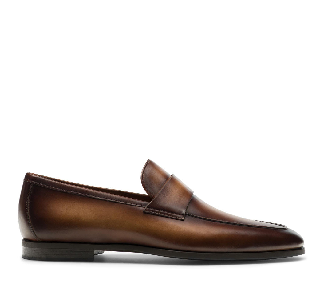 Tan Leather Evadne Closed Penny Loafers