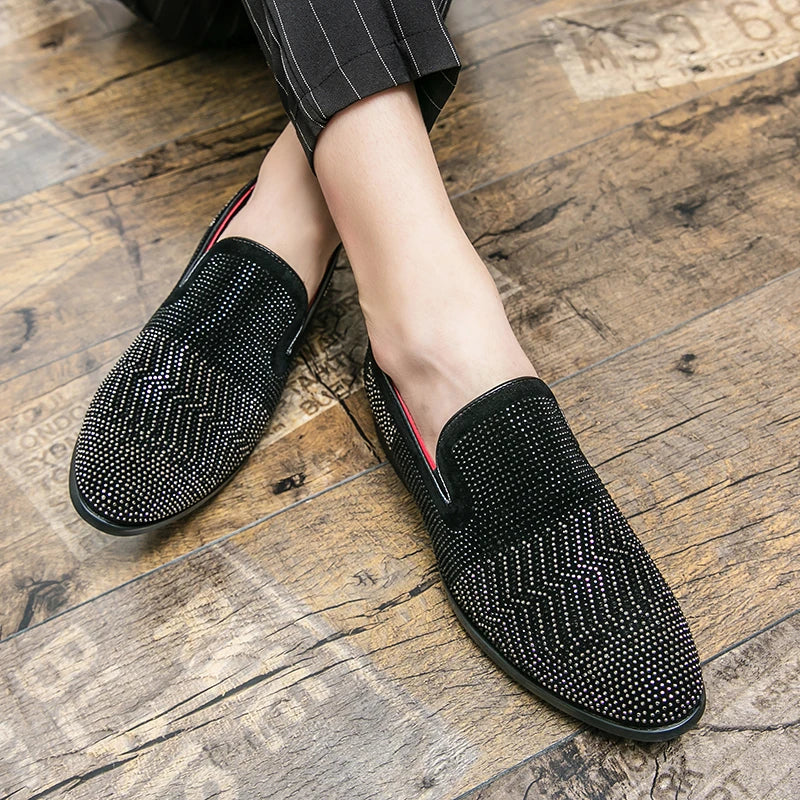 Black Leather Hand Work Zardozi Peshawari Loafers | Wedding Shoes for Groom | Shoes for Haldi Mehendi Sangeet