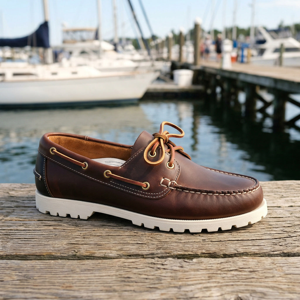 Luxury Edition - Artisian Made Brown Italian Leather Rapallo Boat Shoes