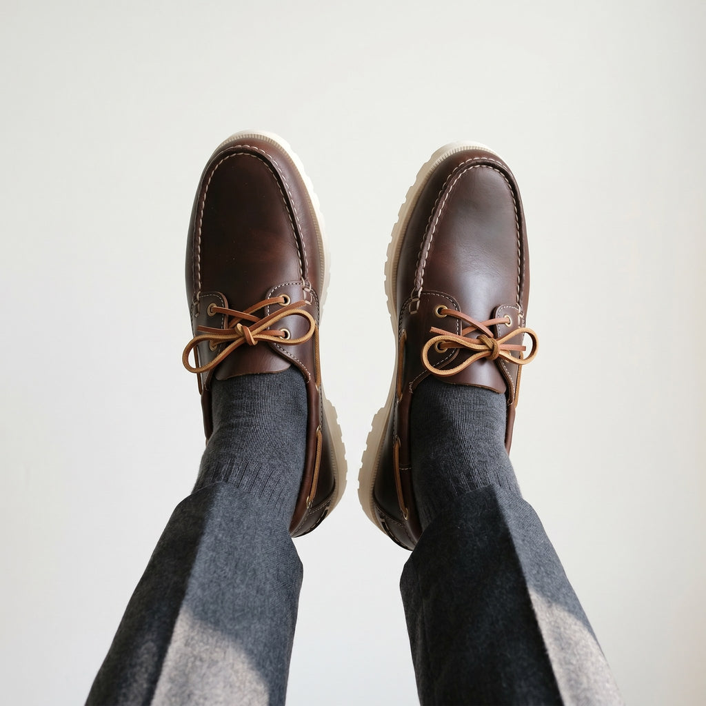 Luxury Edition - Artisian Made Brown Italian Leather Rapallo Boat Shoes