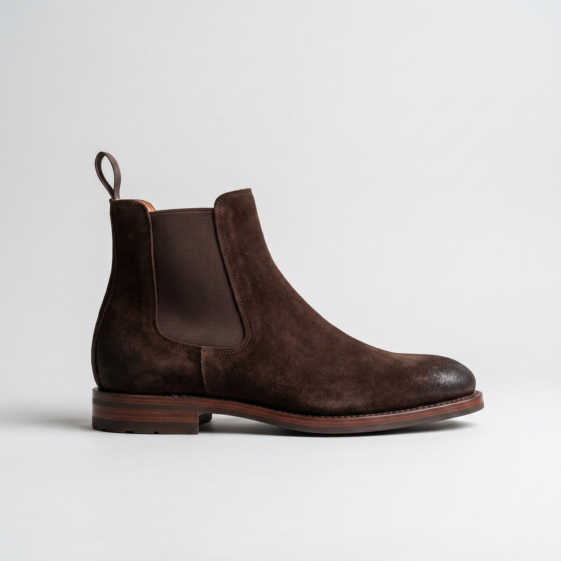 Luxury Edition - Artisian Made Brown Italian Suede Bolzano Chelsea Boots