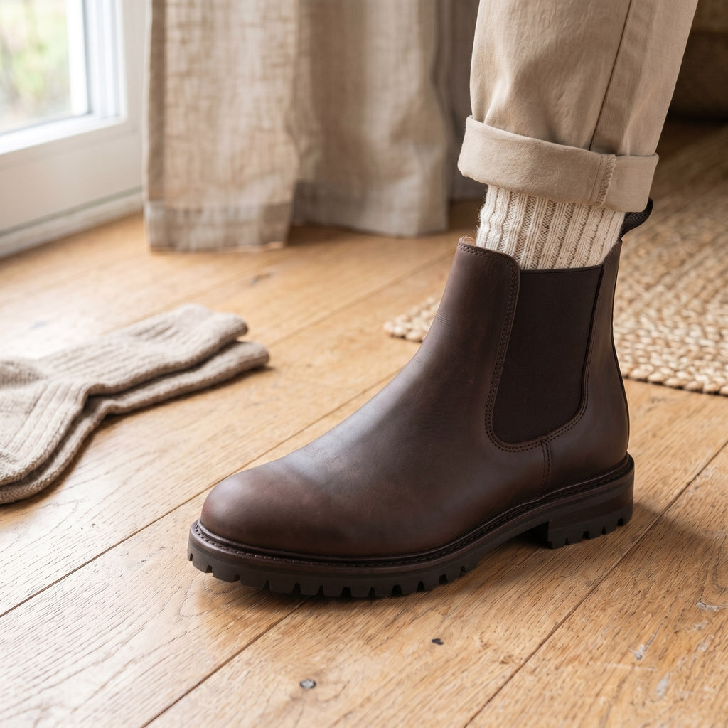 Luxury Edition - Artisian Made Brown Italian Leather Bracciano Chelsea Boots