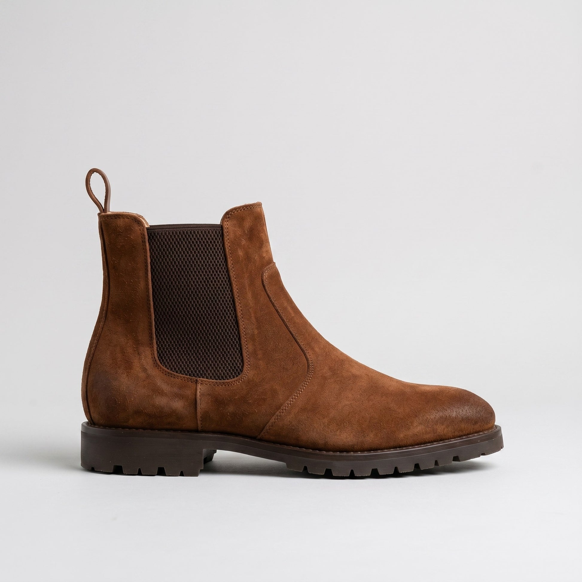 Luxury Edition - Artisian Made Tan Italian Suede Cascina Chelsea Boots