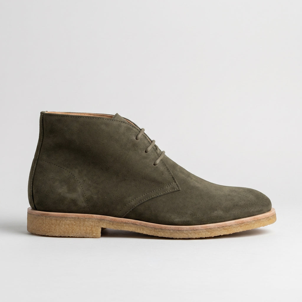 Luxury Edition - Artisian Made Green Italian Suede Cesenatico Chukka Boots