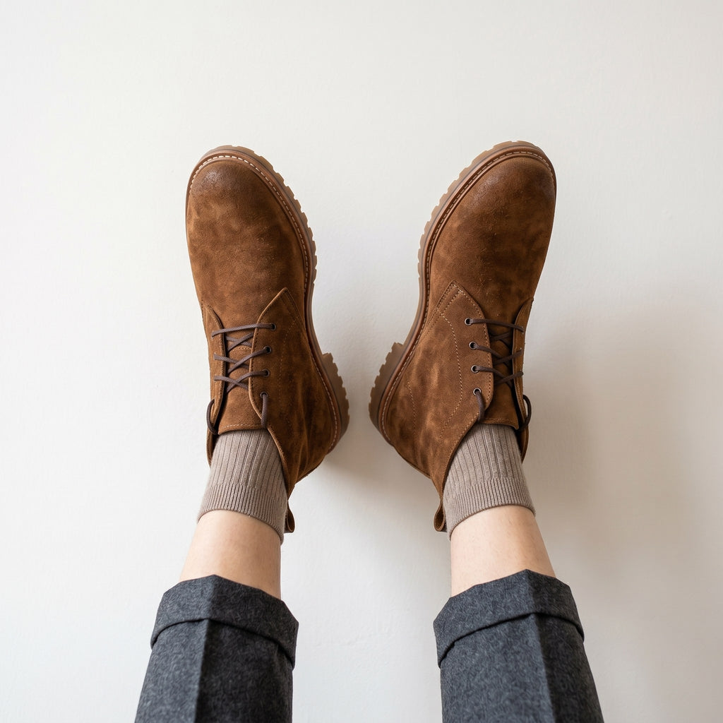 Luxury Edition - Artisian Made Brown Italian Suede Chiavari Chukka Boots