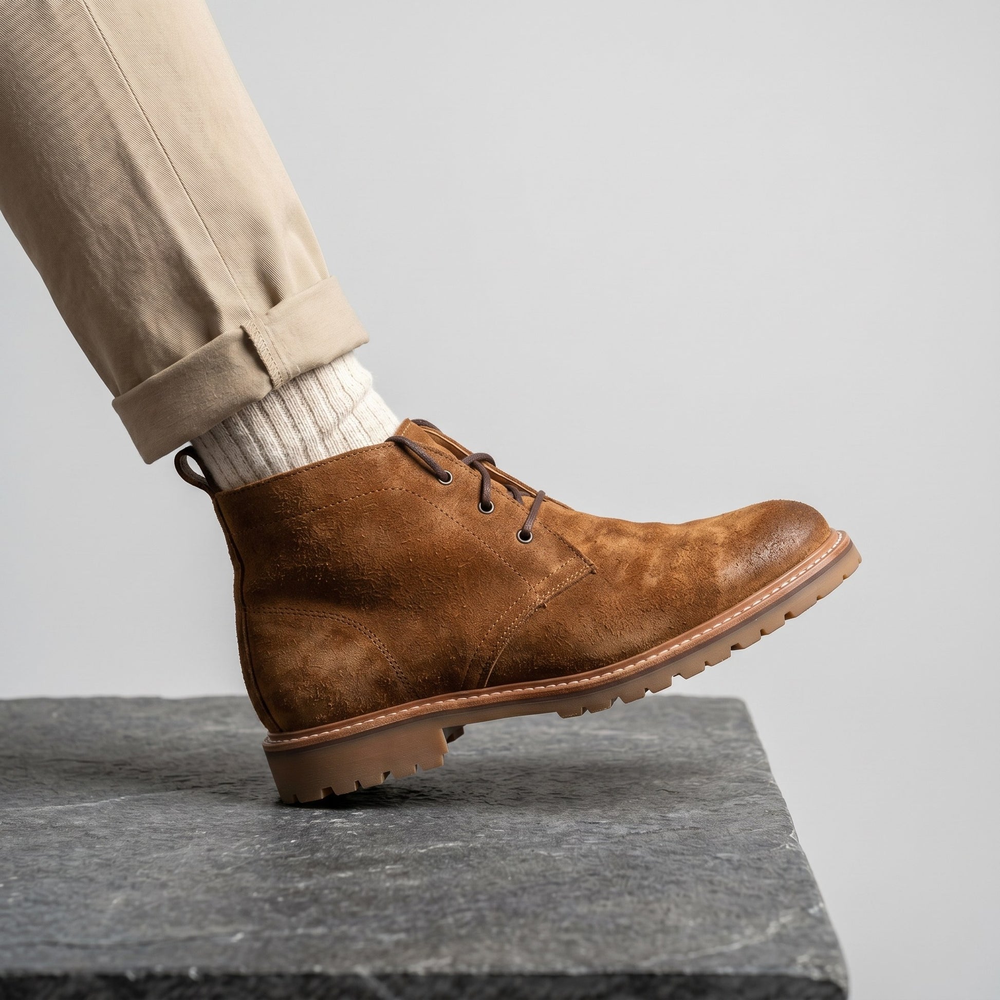 Luxury Edition - Artisian Made Brown Italian Suede Chiavari Chukka Boots