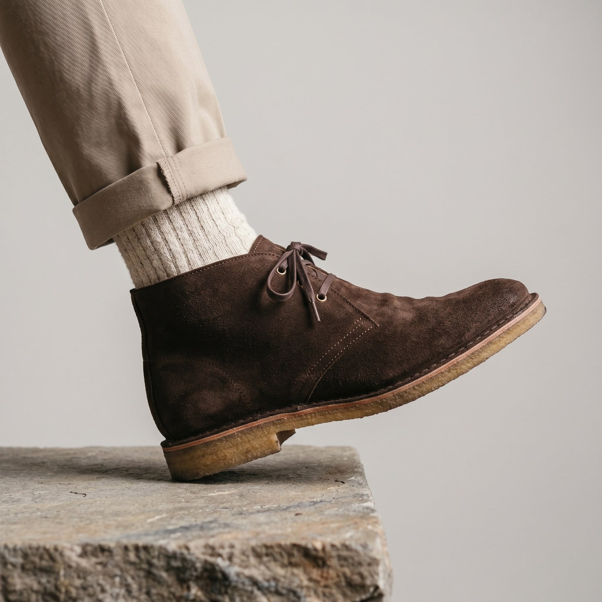 Luxury Edition - Artisian Made Brown Italian Suede Chieti Chukka Boots