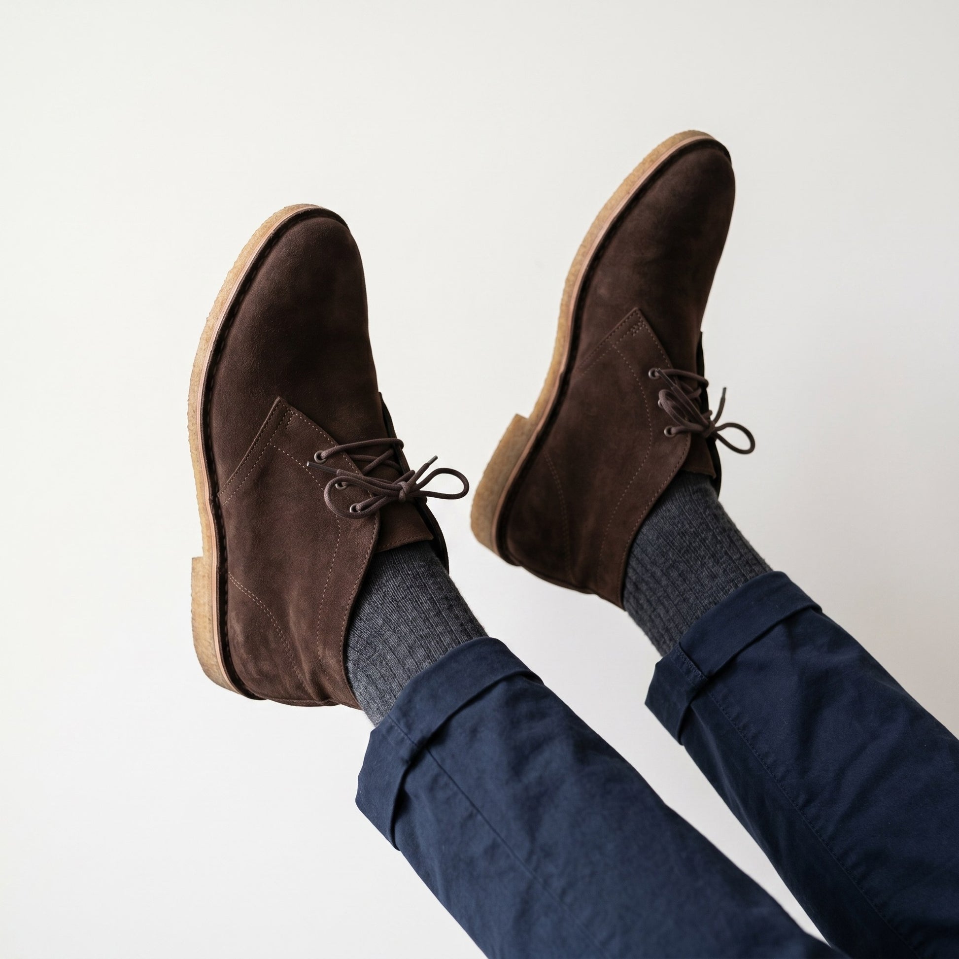 Luxury Edition - Artisian Made Brown Italian Suede Comacchio Chukka Boots