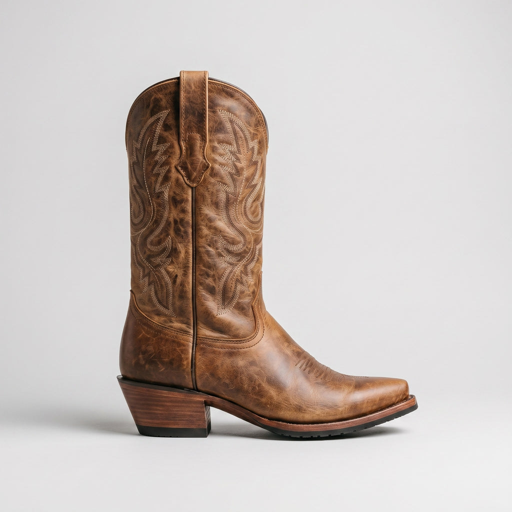 Luxury Edition - Artisian Made Tan Italian Leather Forli Cowboy Boots