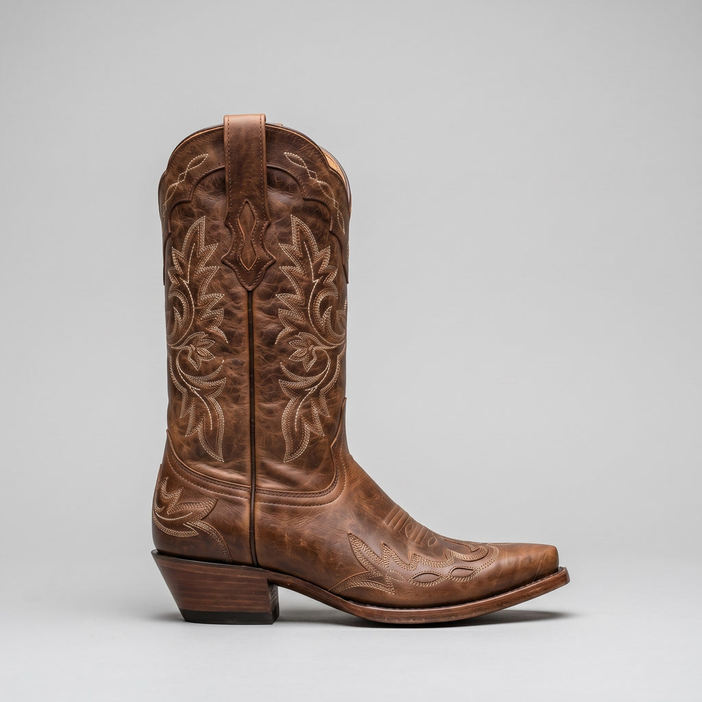Luxury Edition - Artisian Made Tan Italian Leather Fossano Cowboy Boots