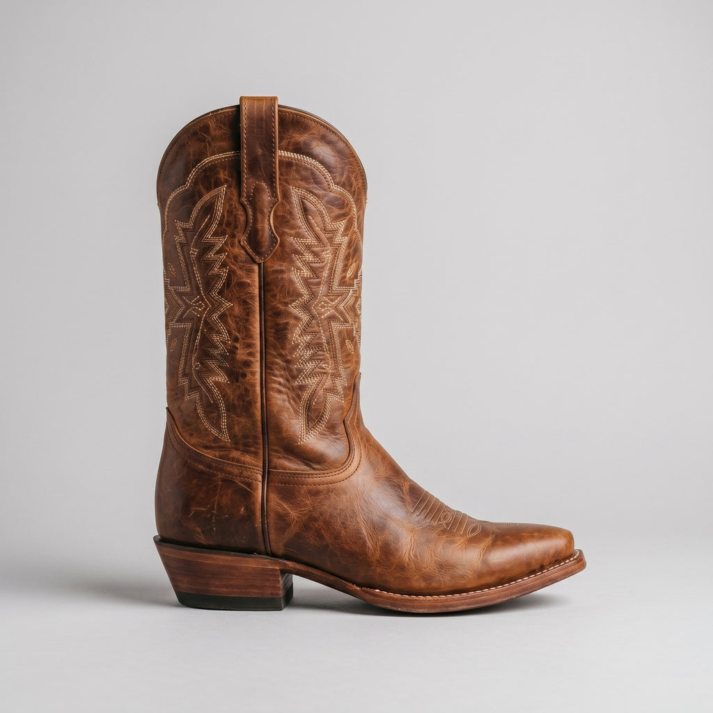 Luxury Edition - Artisian Made Tan Italian Leather Ischia Cowboy Boots